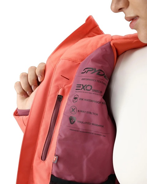 Dámská bunda Spyder Temerity Jacket Coral Haze 38SD075334-CRH 25/26