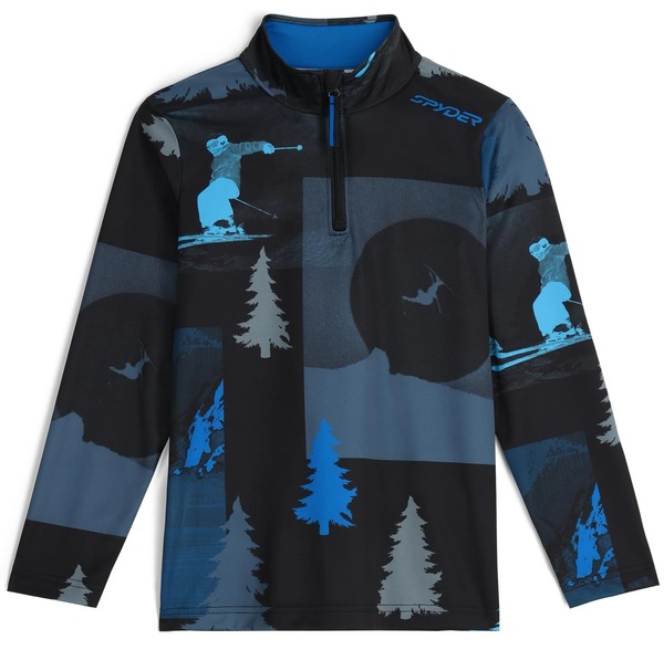 Dětský rolák Spyder Jacobs 1/2 zip Black 38C013500-BLK 25/26