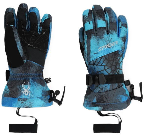 Dětské rukavice Spyder Overweb Gloves Cobalt Black Camo 38F145401-CBC 25/26