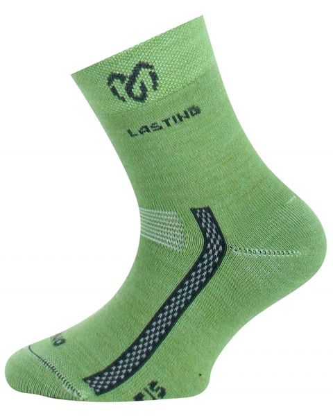Lasting TJS 600 dětské merino ponožky zelená 25/26