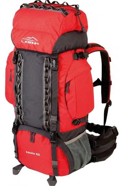 Turistický batoh Loap SAULO 65 BE1706-G19T Red/Grey 25/26