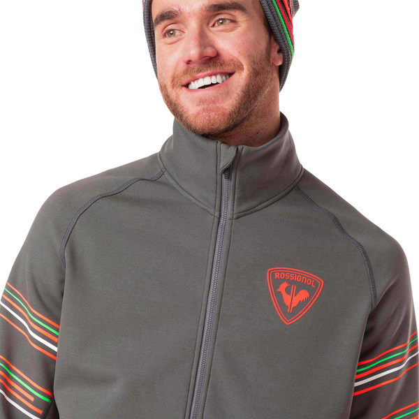 Pánská mikina Rossignol Classique Clim Hero Onyx Grey RLMML18-23N 25/26