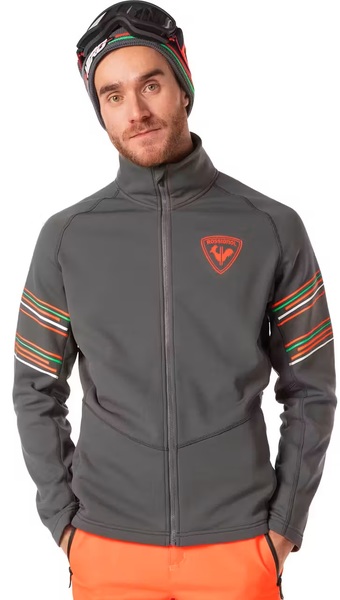 Pánská mikina Rossignol Classique Clim Hero Onyx Grey RLMML18-23N 25/26