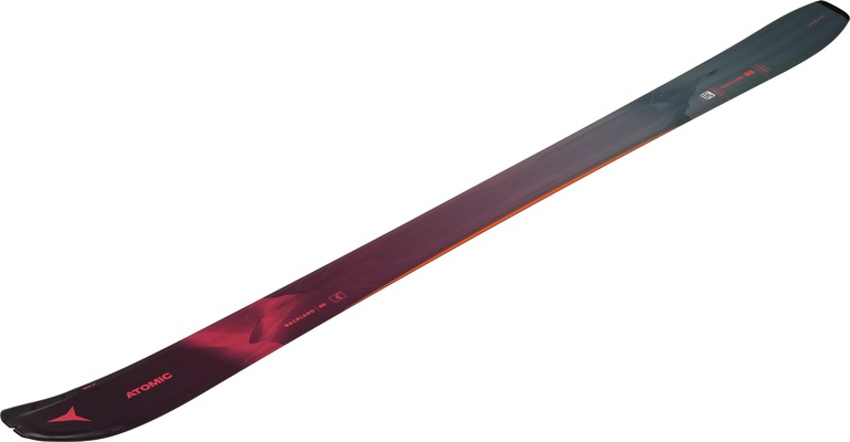 Dámské skialpové lyže Atomic Backland 88 W Maroon Red/Grey + pásy Hybrid Skin 88/89