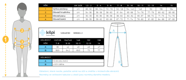 Dětské lyžařské kalhoty Kilpi Mimas-J Růžová SJ0401KIPNK 25/26