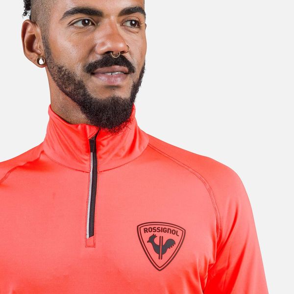 Pánský funkční rolák Rossignol Hero Classique HZ Half-Zip Men's Neon Red RLNML14-316 25/26