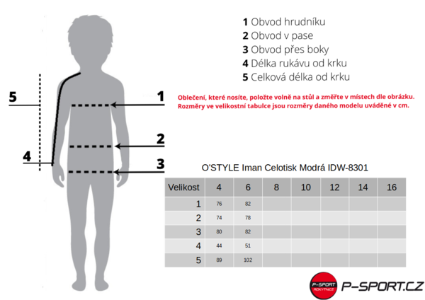 Dětská kombinéza O'STYLE Iman Celotisk Modrá IDW-830125/26