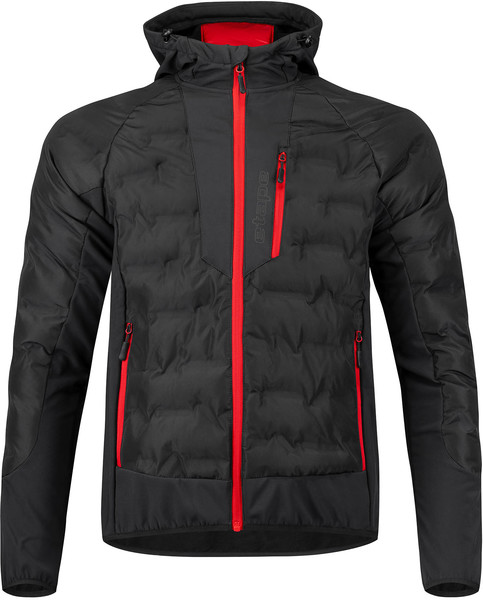 Pánská zimní hybridní bunda s kapucí Etape CRUX Ultra černá/červená 2436415 25/26