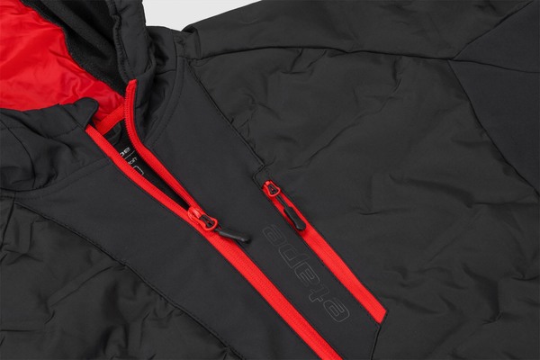Pánská zimní hybridní bunda s kapucí Etape CRUX Ultra černá/červená 2436415 25/26