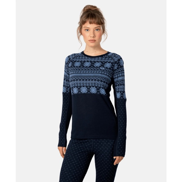 Dámské funkční merino triko Kari Traa Vilma Long Sleeve 623617 Sea 25/26