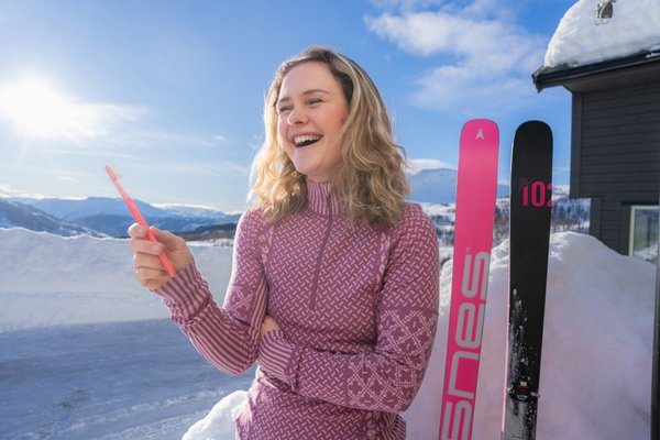 Dámské funkční triko Kari Traa Smekker Half Zip Baselayer 100% Merino Wool 622681 Plum 25/26