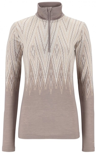 Dámské funkční triko se stojáčkem Kari Traa Juliane Merino Wool Halfzip 623337 Wgrey 25/26