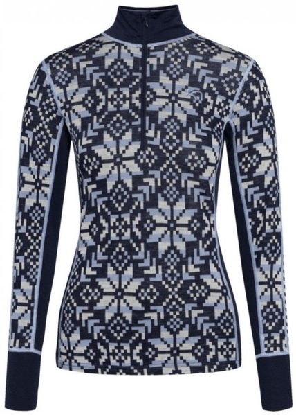 Dámské funkční triko se stojáčkem Kari Traa Else Half Zip Baselayer 100% Merino Wool 622913 Roy 25/26