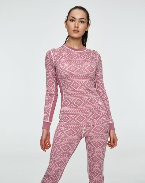 Dámské funkční merino triko Kari Traa Floke LS Lilac 622596 26/27