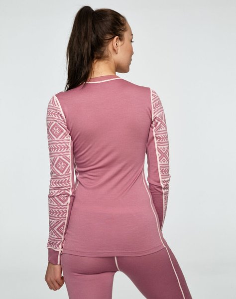 Dámské funkční merino triko Kari Traa Floke LS Lilac 622596 26/27