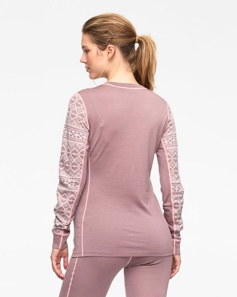 Dámské funkční Merino triko Kari Traa Hjerte Wool LS Taupe 622600 25/26