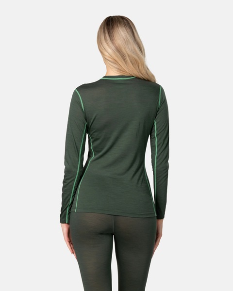 Dámské funkční merino triko Kari Traa Mina Long Sleeve Thyme Green 623687 25/26