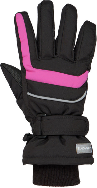 Dětské rukavice Loap Rodi Black Pink GKK2501-V21H 25/26