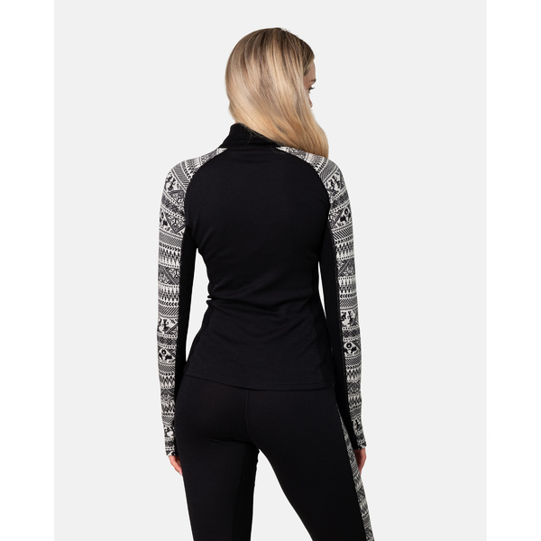 Dámské Merino Triko Kari Traa Tale Half Zip Black 623923 25/26