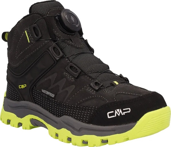 Dětské kotníkové trekové boty CMP Kids Kiruna Mid Fitgo Fleece WP Piombo-Acido 3Q57894-69ZU 25/26