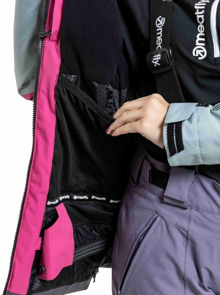 Dámská bunda Meatfly Kirsten Grey Dark/Pink 25/26