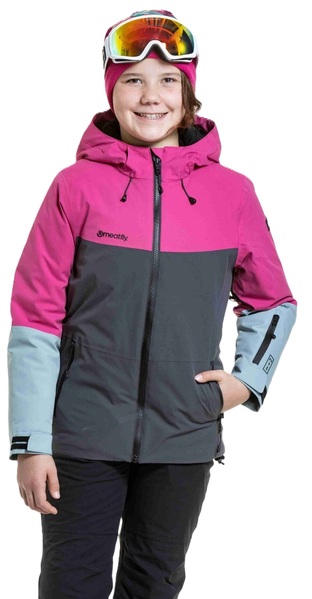 Dětská dívčí bunda Meatfly Deliah Grey Dark/Pink 25/26