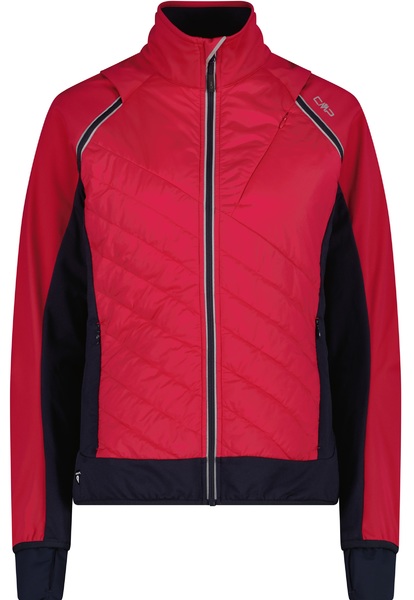 Dámská bunda s odepínacími rukávy  CMP Women's hybrid jacket 30A2276-B807 Magenta 26/27
