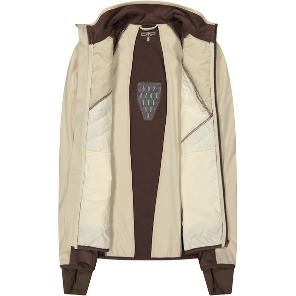 Dámská bunda s odepínacími rukávy  CMP Women's hybrid jacket 30A2276-P322 Cream 26/27