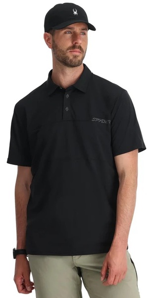 Pánské Polo triko Spyder Links Shot Sleeve Tech Polo 38A011501 Black 26/27