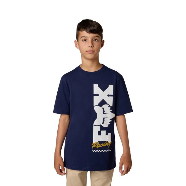 Dětské/Juniorské Triko Fox Youth Checker Ss Tee Navy 38449-007 26/27